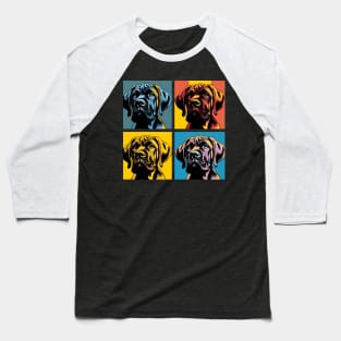 Pop Retro Boerboel Art - Cute Puppy Baseball T-Shirt
